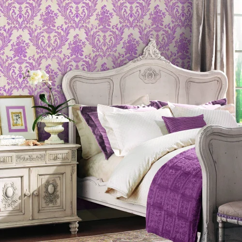 Tapeta ścienna SD36154 różowa w ornamenty